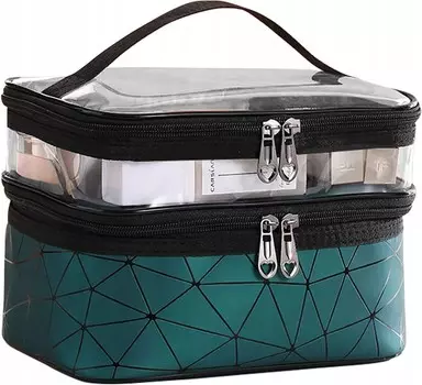 Женская дорожная косметичка-органайзер для косметики, зеленая J2 Korbi