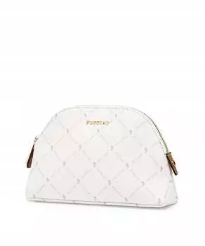 Женская дорожная косметичка полукруглая PUCCINI белая с монограммой QLXP0044-0