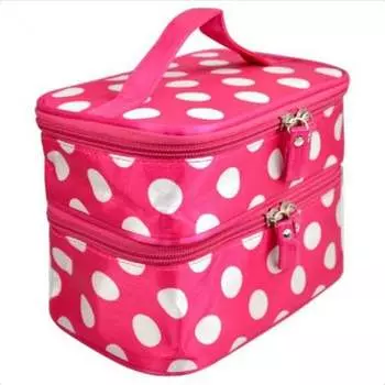 Женская дорожная косметичка с точечным зеркалом, розовый Trip Story, Pozostali producenci, розовый