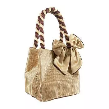 Женская дорожная косметичка STELLA из золотистого сатина, O!Glamour, золотой