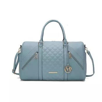 Женская дорожная сумка из веганской кожи Mkf Collection Allegra от Mia K MKF Collection, цвет Denim