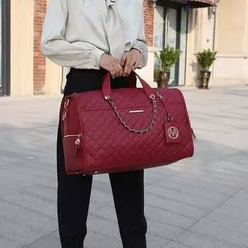 Женская дорожная сумка Lexie из веганской кожи MKF Collection от Mia K MKF Collection, серо-коричневый