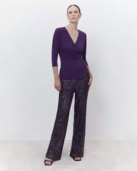 Женская драпированная футболка в стиле фэнтези El Corte Ingls, фиолетовый