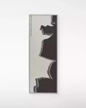 Женская двухцветная шаль с жаккардовыми вырезами Adolfo Dominguez, чёрный