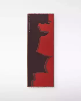 Женская двухцветная шаль с жаккардовыми вырезами Adolfo Dominguez, коралловый