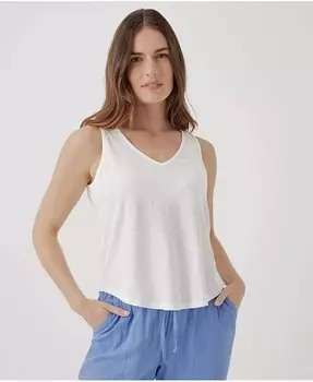 Женская двусторонняя майка в полулегком весе Pact, белый