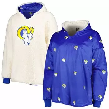 Женская двусторонняя толстовка с принтом FOCO Royal/White Los Angeles Rams с повторяющимся принтом