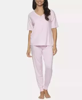 Женская Джесси 2 шт. Трикотажный комплект для отдыха из джерси Felina, розовый