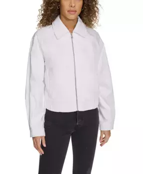 Женская джинсовая косуха-бомбер на молнии в стиле вестерн Levi's, белый