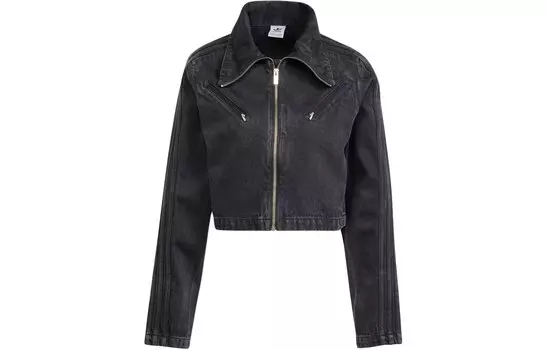 Женская джинсовая куртка Adidas Originals, цвет Black