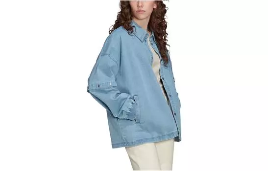 Женская джинсовая куртка Adidas Originals, цвет Серый синий
