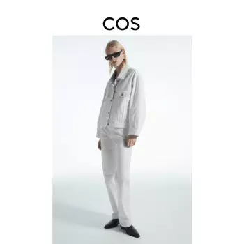 Женская джинсовая куртка Cos с карманами и пуговицами, белый