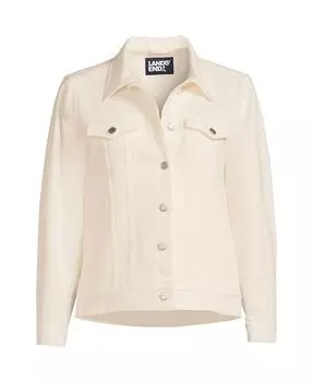 Женская джинсовая куртка-дальнобойщик Lands' End, тан/бежевый