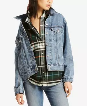 Женская джинсовая куртка из хлопка ex-boyfriend trucker Levi's, мульти