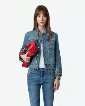 Женская джинсовая куртка Kioka с металлическими пуговицами Zadig & Voltaire, голубой