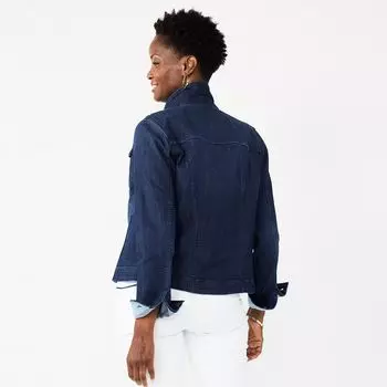 Женская джинсовая куртка на пуговицах Croft & Barrow Croft & Barrow, белый