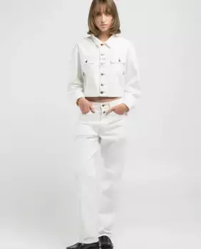 Женская джинсовая куртка на пуговицах Replay, белый