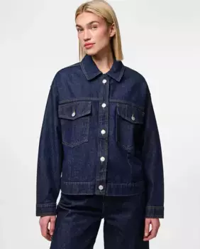 Женская джинсовая куртка Pieces, тёмно-синий
