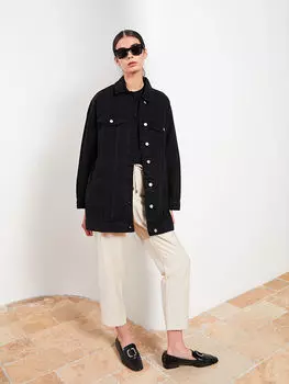 Женская джинсовая куртка Rodeo с прямым воротником и длинными рукавами LCW Modest