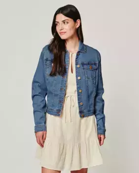 Женская джинсовая куртка с передними карманами Vila, синий