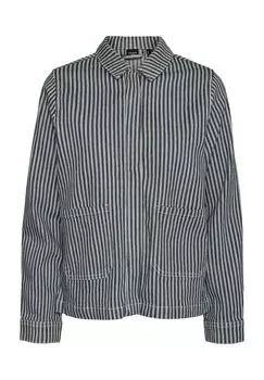 Женская джинсовая куртка в полоску с воротником Fly Away VERO MODA, цвет Medium