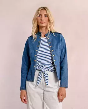 Женская джинсовая куртка в стиле милитари Molly Bracken, синий