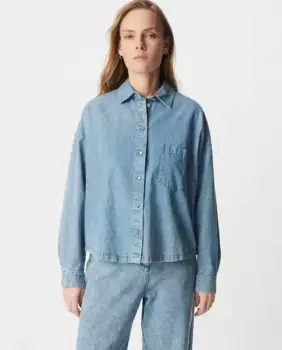 Женская джинсовая рубашка IKKS, синий