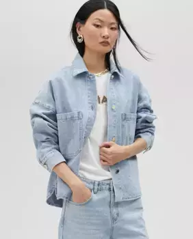 Женская джинсовая рубашка на пуговицах Lola Casademunt, синий