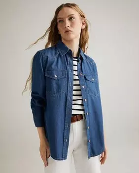 Женская джинсовая рубашка с длинным рукавом Lloyd'S, голубой