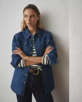 Женская джинсовая рубашка с длинным рукавом Lloyd's, цвет Azul Suave