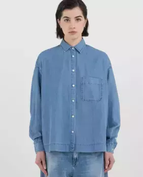 Женская джинсовая рубашка с длинными рукавами Replay, синий