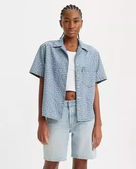 Женская джинсовая рубашка с коротким рукавом Levi's, синий