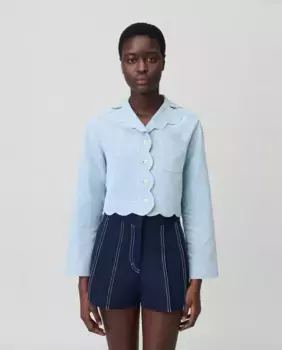 Женская джинсовая рубашка с волнами Claudie Pierlot, голубой