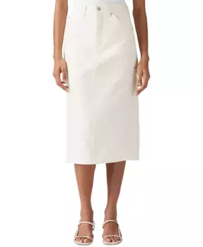 Женская джинсовая юбка с высокой талией и разрезом сзади из хлопка Levi's, белый