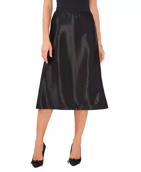 Женская фактурная юбка миди трапециевидной формы без застежек Vince Camuto, черный