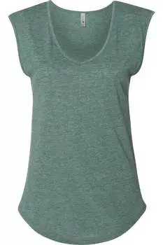 Женская фестивальная футболка без рукавов Next Level с глубоким V-образным вырезом, цвет royal pine