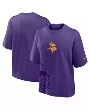 Женская фиолетовая футболка свободного кроя Minnesota Vikings Nike, фиолетовый