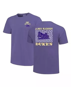 Женская фиолетовая футболка-талисман James Madison Dukes Comfort Colors в клетку Image One, фиолетовый