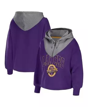Женская фиолетовая куртка с капюшоном Los Angeles Lakers с молнией в четверть WEAR by Erin Andrews, фиолетовый