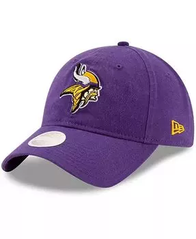 Женская фиолетовая регулируемая кепка Minnesota Vikings Core Classic Primary 9TWENTY New Era, фиолетовый
