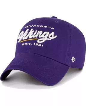 Женская фиолетовая регулируемая кепка Minnesota Vikings Sidney Clean Up '47 Brand, фиолетовый