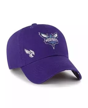 Женская фиолетовая регулируемая шапка Charlotte Hornets Confetti Undervisor Clean Up '47 Brand, фиолетовый