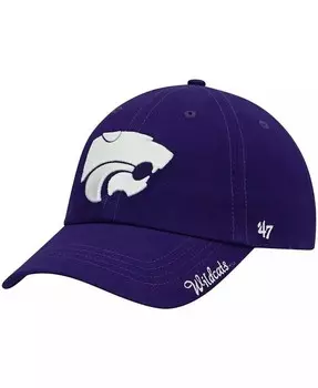 Женская фиолетовая регулируемая шляпа с логотипом Kansas State Wildcats Miata Clean Up '47 Brand, фиолетовый