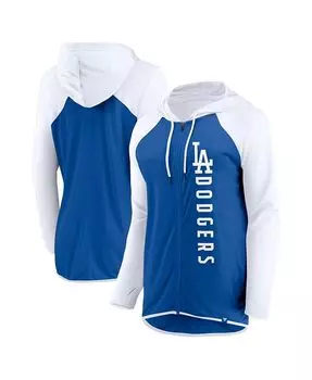 Женская фирменная белая куртка с капюшоном и молнией во всю длину Los Angeles Dodgers Forever Fan Fanatics, синий