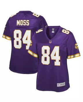 Женская фирменная футболка фиолетового цвета Randy Moss Minnesota Vikings для пенсионера, реплика игрока Fanatics, фиолетовый