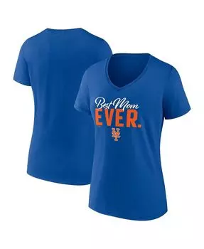 Женская фирменная футболка с v-образным вырезом Royal New York Mets ко Дню матери Fanatics