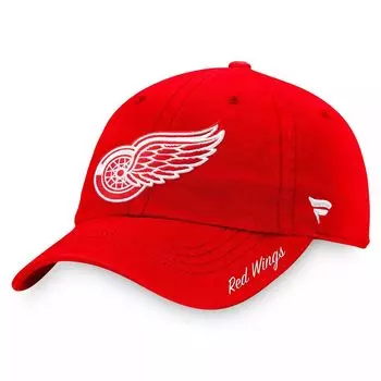 Женская фирменная красная регулируемая шляпа с логотипом Fanatics Detroit Red Wings Core Fanatics