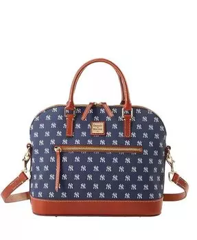 Женская фирменная сумка-саквояж на молнии с выпуклым краем New York Yankees Dooney & Bourke, синий