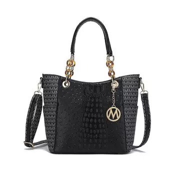 Женская фирменная сумка-тоут Miriam из веганской кожи MKF Collection от Mia K, черный