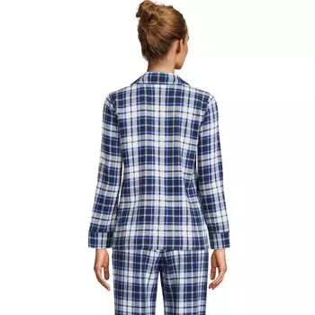Женская фланелевая пижамная рубашка с длинными рукавами Lands End Lands' End